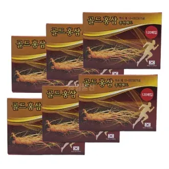 골드홍삼 동전패드 120매 고급 한방 찜질 패치 6개