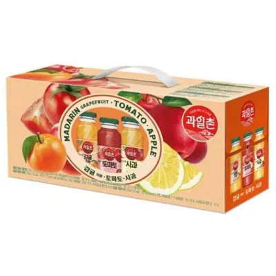 해태 과일촌 아침에 미니병 감귤 토마토 사과 180ml 12병