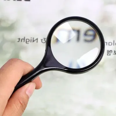 50mm 노안돋보기 손잡이 확대경 독서용 사무실용 루페