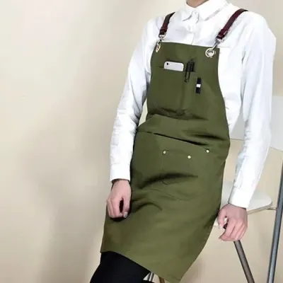 가죽앞치마 카페 바리스타 주방용 앞치마 감성