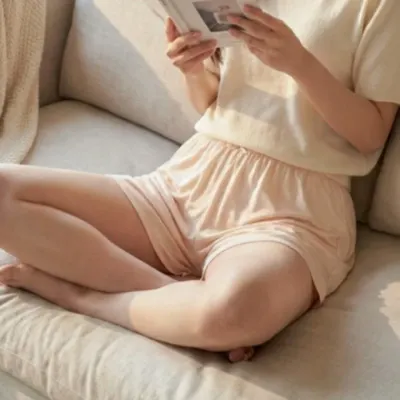 여름 여성 인견 홈웨어 3부 파자마 잠옷 반바지 팬츠