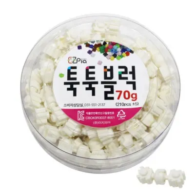 뚝딱 툭툭블럭 관절 흰색 70g 만들기 교구 재료