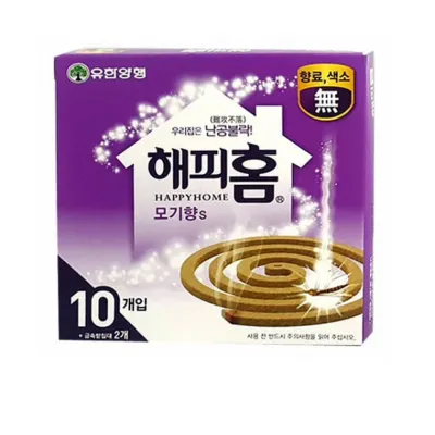 유한양행 해피홈 모기향 10매입 모기퇴치 벌레퇴치