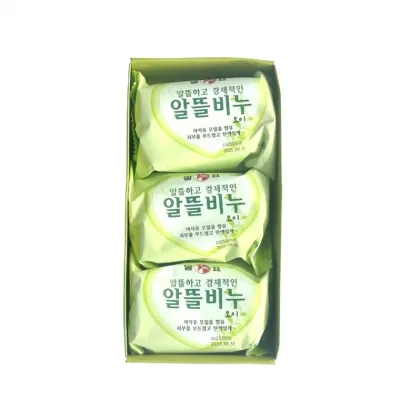 말표)알뜰비누 오이 140g x 3입 야자유 오일 화장비누