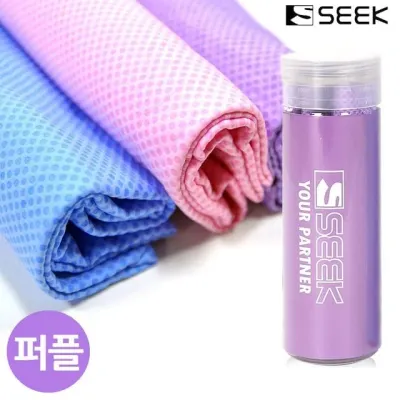 SEEK 스포츠타올 프리미엄 엠보싱 습식 대형 PVC (퍼플) (ALL-02)