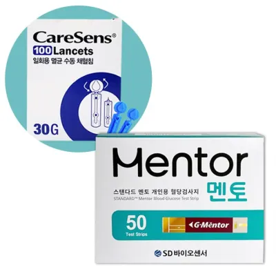 SD 스탠다드 멘토 혈당시험지 50매 + 침100