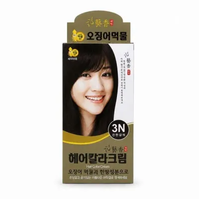 예향 오징어 먹물 헤어 칼라크림 염색약 3N 진한갈색