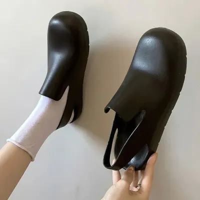 여자 소프트 라운드 샌들 여름 데일리 외출 슈즈