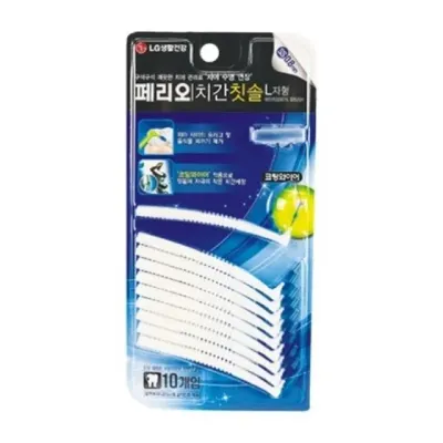 엘지생활 페리오 구강청결 치간칫솔 치실 L형 10개입 세트
