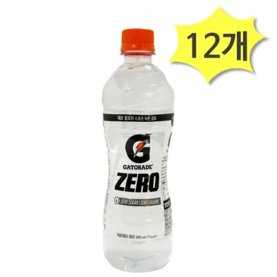 게토레이 제로 600ml x 12개 갈증해소 이온음료 롯데칠성