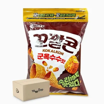 롯데 꼬깔콘 지퍼백 군옥수수맛 235g 1박스-6개
