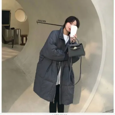 여성 패딩 점퍼 오버핏 롱 겨울 아우터 직장인 사무실 출퇴근용 작업복