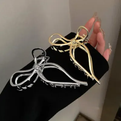러블리 리본 헤어 올림머리 집게핀 머리핀 헤어핀