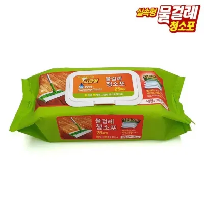 고급형 대형 물걸레 청소포 캡형25매 10개 한박스