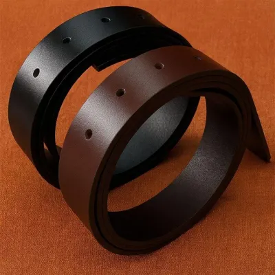 플럼 도트 이탈리아 통가죽 소가죽 벨트끈 폭33mm 허리띠