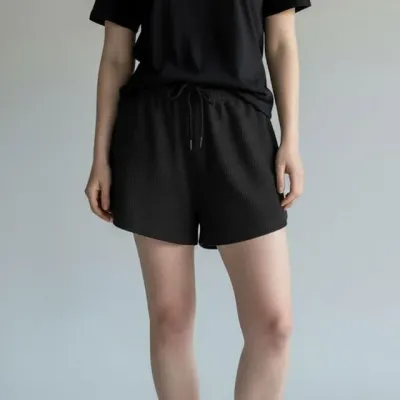 와플 여름 밴딩 반바지 숏팬츠 3부 여성 홈웨어