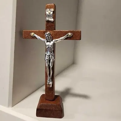 원목 예수님 십자가 교회 장식 단체선물 납골당 십자가미니어처 부활절 성탄절 답레품 교회선물 기독교용품