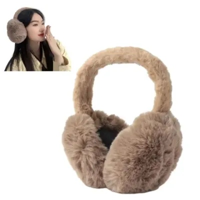 마카롱 귀마개 이어머프 방한 겨울 귀덮개 귀도리 브라운 워머 니트 등산