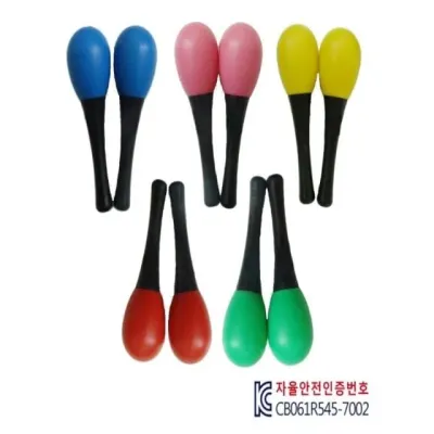 마라카스(미니 마라카스)도형쉐이크 음악용품 음악도구 마라카스 3가지모양 개별OPP 인쇄가능(효정무역)