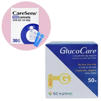 녹십자MS 글루코케어 혈당검사지 50매+채혈침100개