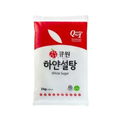 하얀설탕 3Kg 업소용 백설탕 하얀 감미료 요리 베이킹 식당 식자재