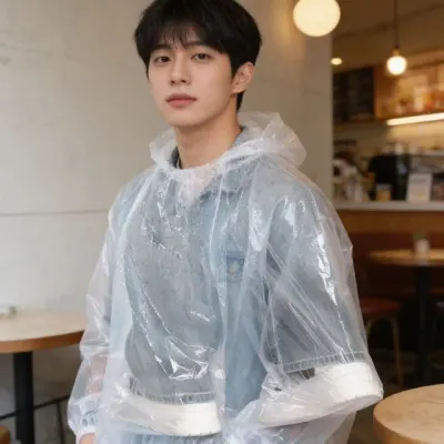 남녀공용 우비 바지 비옷 하의 오토바이 라이딩 비 오는 날 작업용 투명 일회용
