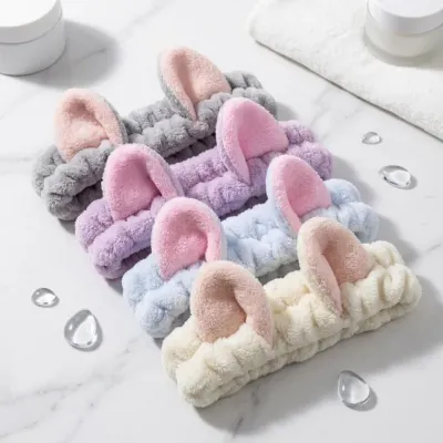 세안 헤어밴드 샤워 머리밴드 고양이 귀 머리띠 귀여운 세안밴드 앞머리 고정 화장용