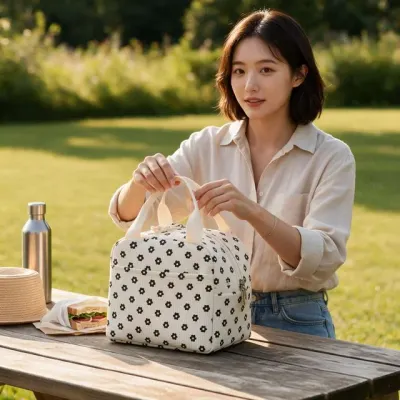여성 런치백 보냉가방 소풍 도시락 가방 냉장고 패턴 보온 보냉백 나들이 캠핑 용품