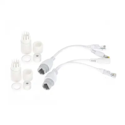 POE 패시브 리피터 키트 화이트 RJ45 DC 랜케이블 공유기 카메라 어댑터