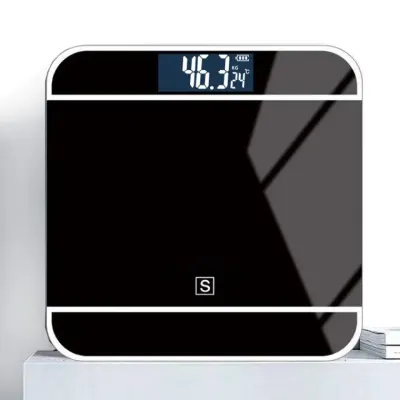 EDISON i79블랙 강화유리 디지털 LCD 체중계 180kg