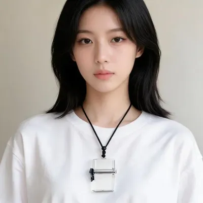 투명 포카케이스 아크릴 목걸이 파우치 걸이형 카드홀더 아이돌 굿즈 보관함
