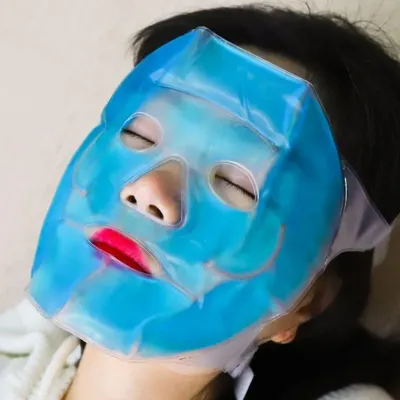 얼굴 찜질팩 냉온 아이스 찍찍이 부착식