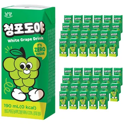 남양 청포도야 제로 190ml x 48팩 (24팩 2박스)