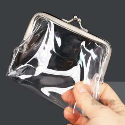 투명똑딱파우치 여행용파우치 미니지갑 브러쉬가방 PVC 카드지갑