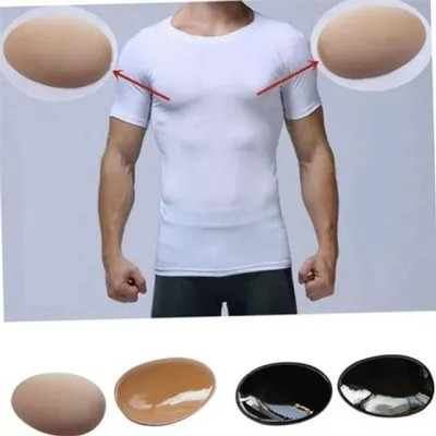 남성 벌크업 패드 남성 보정 속옷 시크릿 가슴 보형물 근육 언더웨어 실리콘 상의 누드 접착 볼륨