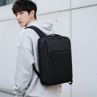 백팩 남녀공용 스퀘어 가방 대학생 통학 직장인 출근 서류 캔버스 오피스 캐주얼