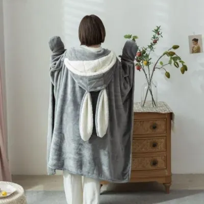 담요 후드 대형 담요 쇼파 담요 휴대용 입는 블랭킷 망토 극세사