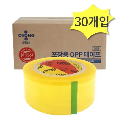 오공 opp 투명 테이프 95m x 30개 경포장용 박스테이프 포장테이프 택배용 강력한 단단한