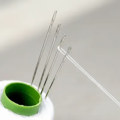 실꿰기 편한 대형 바늘 10개입 1.5x60mm 수선용 돗바늘 세트