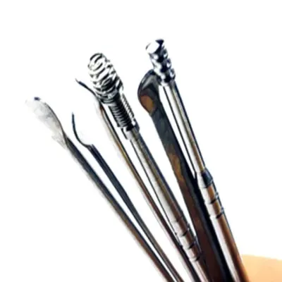 스텐 귀이개세트 귀지제거도구 귀이개나무형 귀후비개
