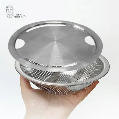 싱크대 거름망 덮개 커버 스텐 배수구망 + 뚜껑 세트