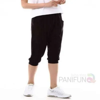 여성 7부 팬츠 블랙 쿨링 바지 여름 홈웨어 슬랙스 칠부 하의