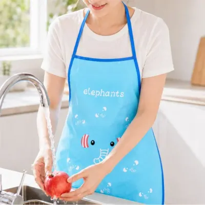 귀여운 동물 캐릭터 방수 앞치마 카페 식당 음식점용