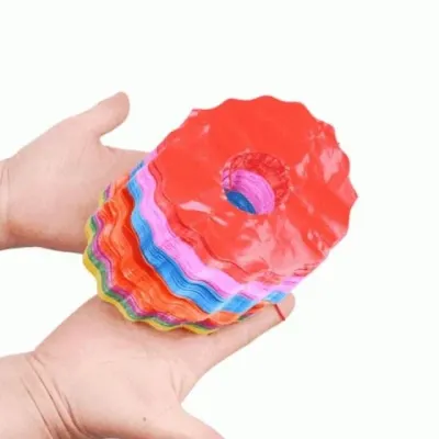 7색늘어나는꽃 비닐 JL매직 마술 약6m 파티장식 지름12cm 가랜더 꽃 조화 파티용품 가랜더 파티장식