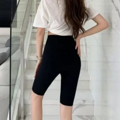 하이웨스트 5부 레깅스 반바지 여성 러닝 스포츠 쇼츠