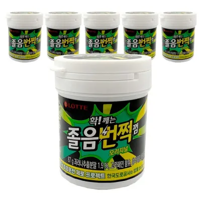 롯데 졸음번쩍껌 용기 87g x 6개