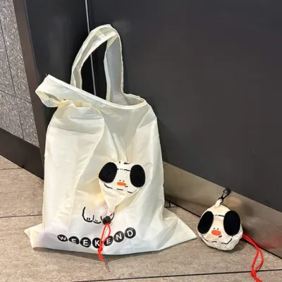 강아지 키링 장바구니 ver2 휴대용 시장가방 에코백 봉다리백 데일리