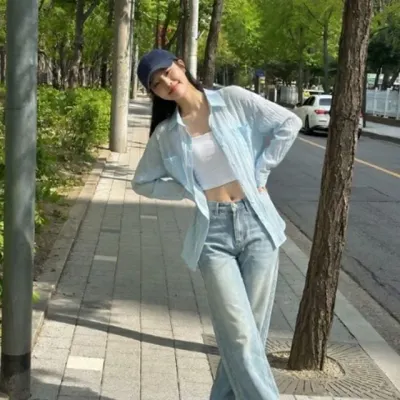 긴팔 여리핏 박스핏 롱셔츠 시스루 여성 커버업 셔츠