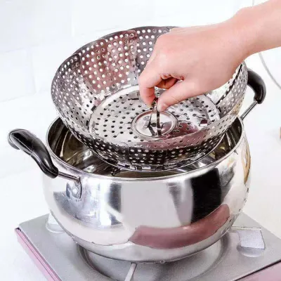 센스쿡 접이식 스텐 찜기 2p세트 삼발이 만두 찜받침