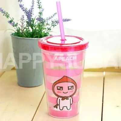 어피치 빨대컵 유아 빨대 텀블러 아이스컵 480ml